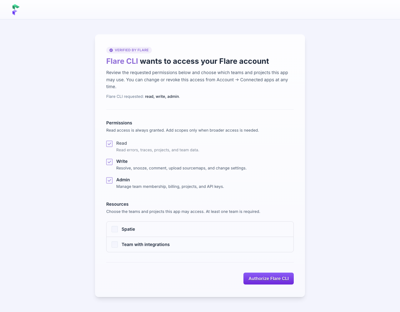 Device consent screen